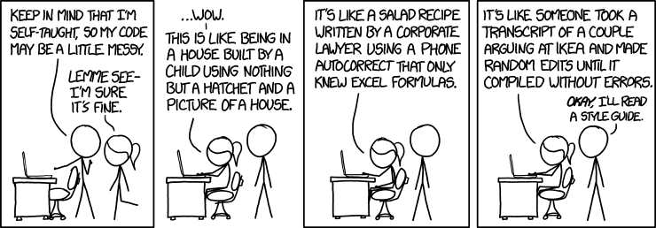 Fig 1.: Code Quality according to XKCD (https://xkcd.com/1513/)